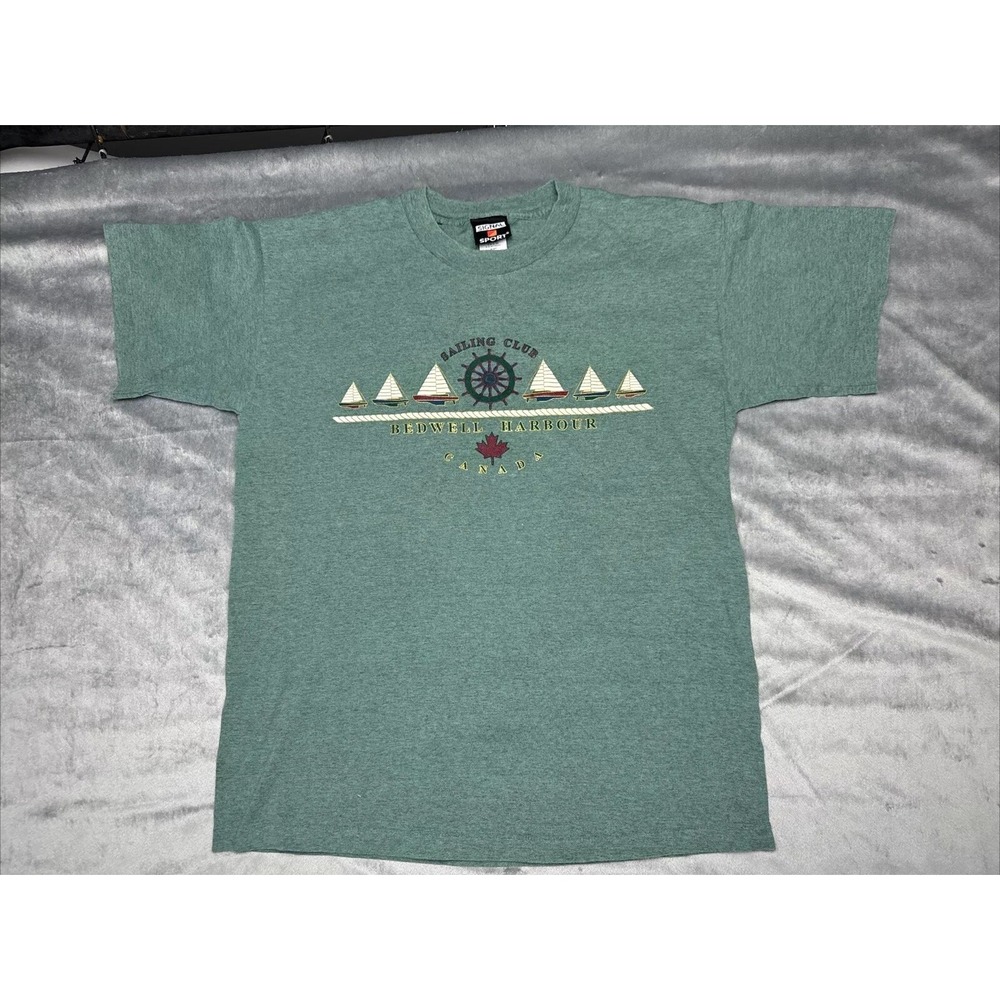 Vintage Bedwell Harbour Sailing Club T Shirt L Canada Single Stitch Signal Sport